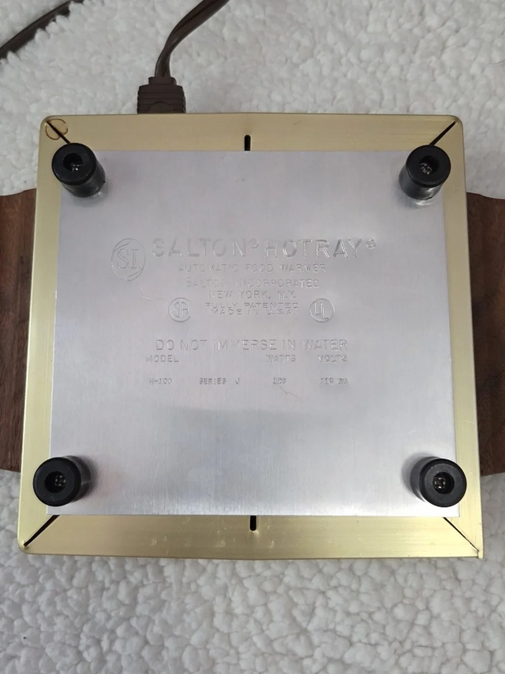 Salton Hotray Vintage Electric Food Warmer Hot Plate 6in H-100 MCM